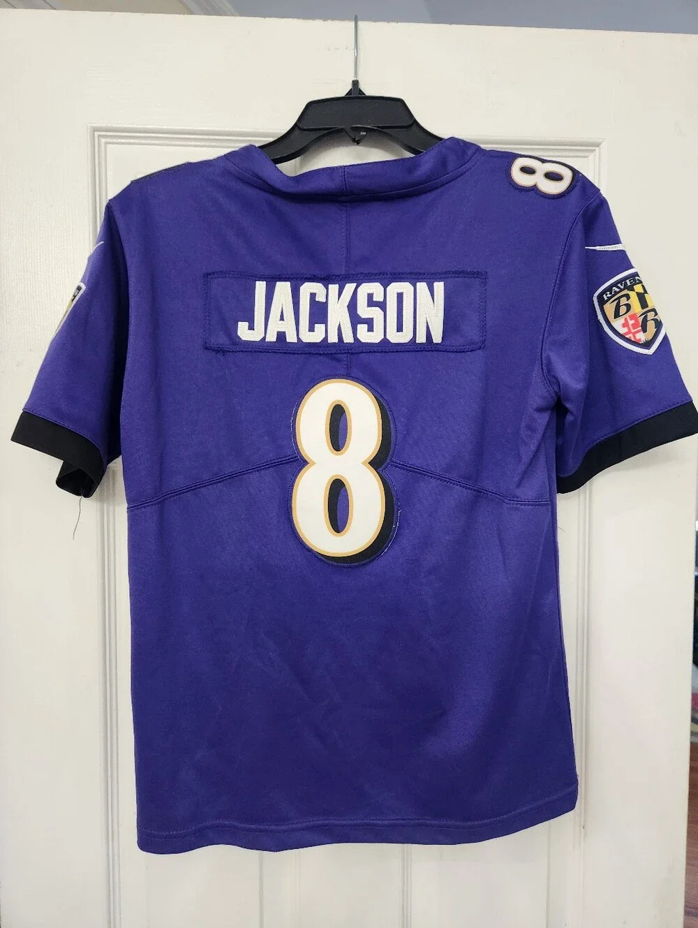 NFL Baltimore Ravens Lamar Jackson #8 Purple Football Jersey